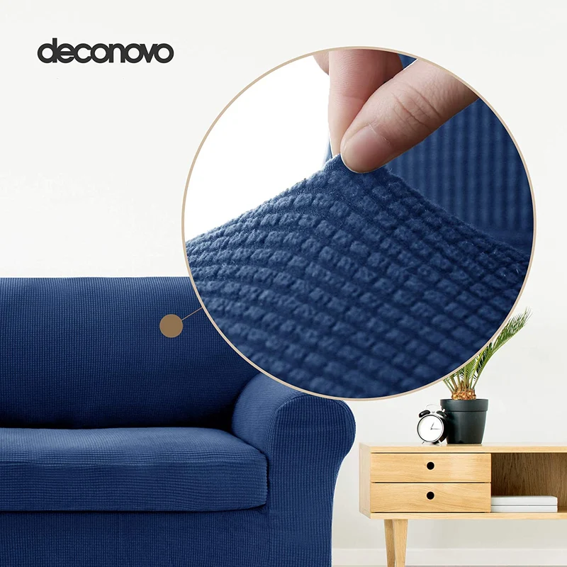 Deconovo Sofabezug Jacquard Sofaüberwurf Stretch Couchhusse