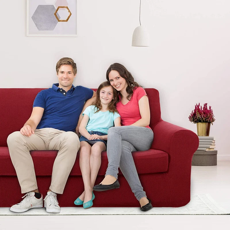 Deconovo Sofabezug Jacquard Sofaüberwurf Stretch Couchhusse