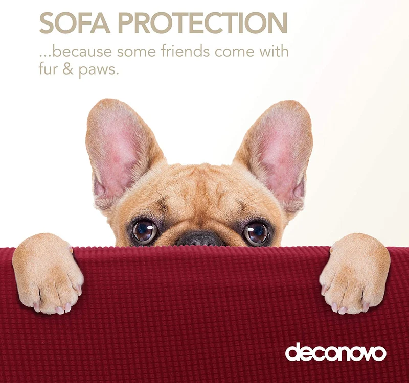 Deconovo Sofabezug Jacquard Sofaüberwurf Stretch Couchhusse