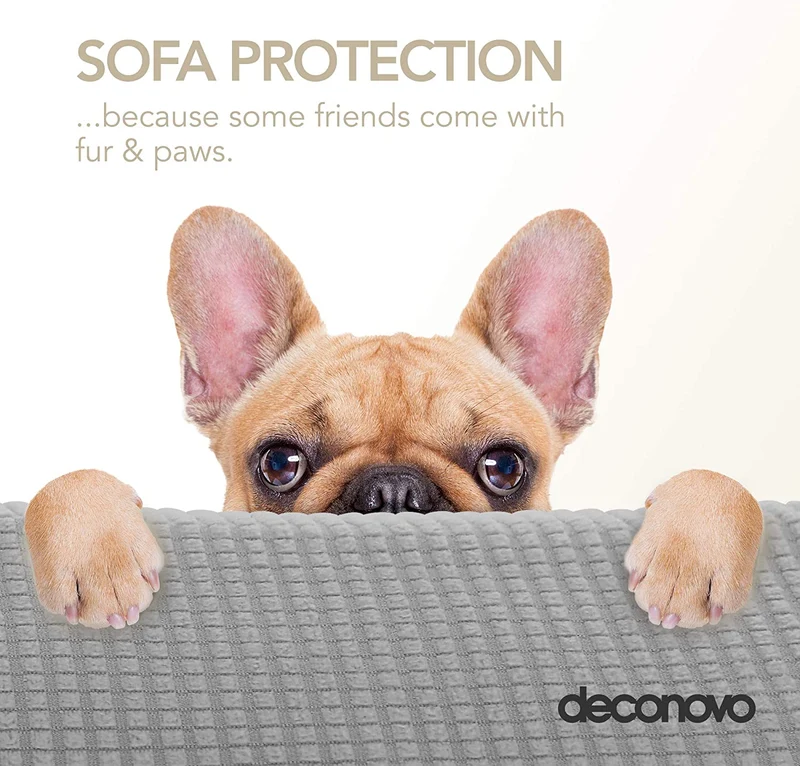 Deconovo Sofabezug Jacquard Sofaüberwurf Stretch Couchhusse