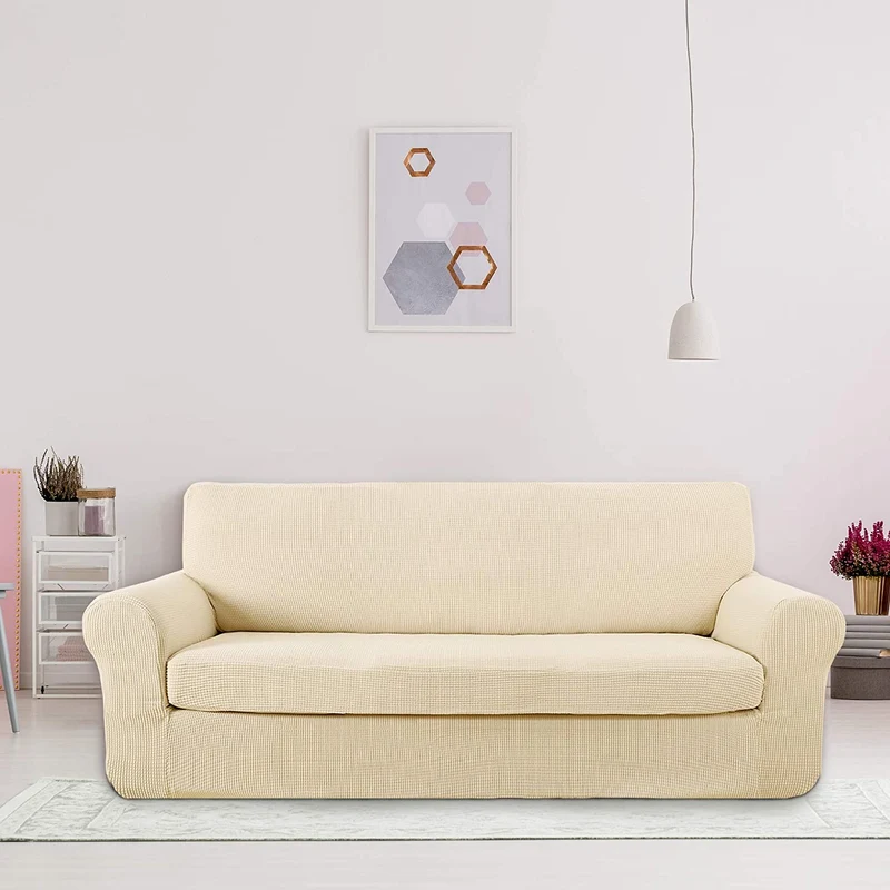 Deconovo Sofabezug Jacquard Sofaüberwurf Stretch Couchhusse