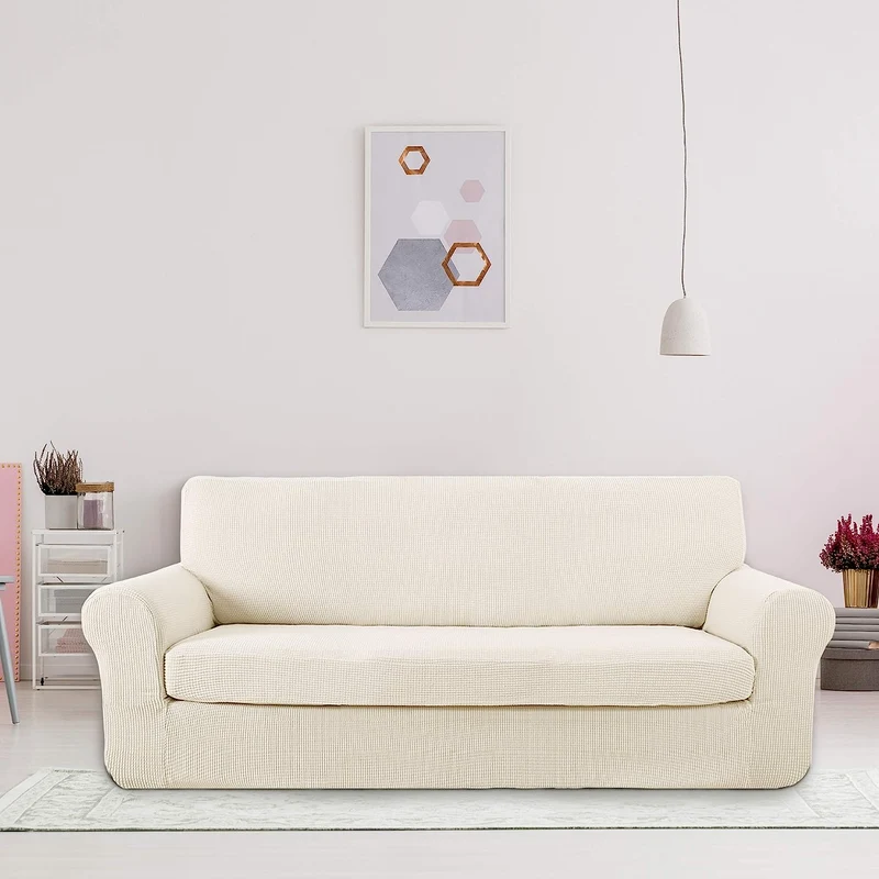 Deconovo Sofabezug Jacquard Sofaüberwurf Stretch Couchhusse