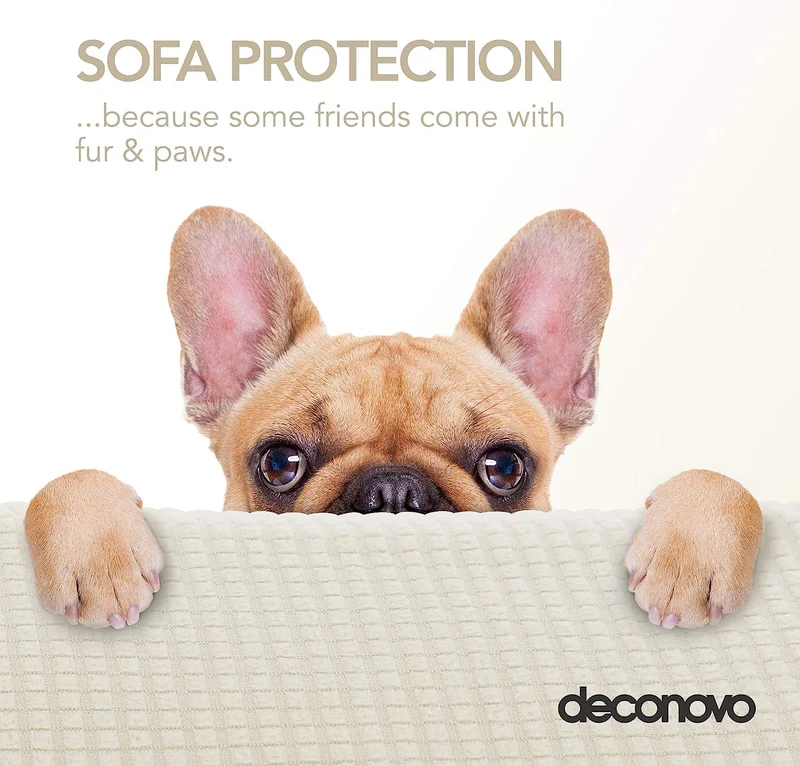 Deconovo Sofabezug Jacquard Sofaüberwurf Stretch Couchhusse