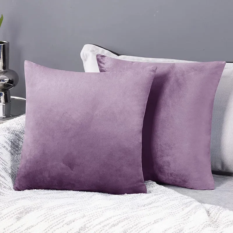 Deconovo Samt Kissenbezüge Sofa Zierkissenbezug, 2er Set