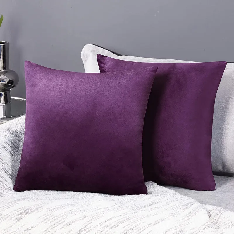 Deconovo Samt Kissenbezüge Sofa Zierkissenbezug, 2er Set