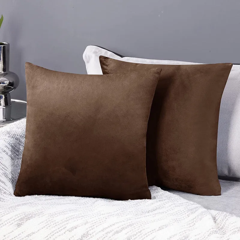 Deconovo Samt Kissenbezüge Sofa Zierkissenbezug, 2er Set