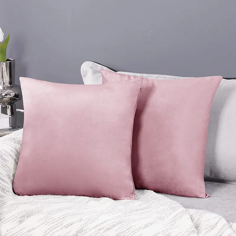 Deconovo Samt Kissenbezüge Sofa Zierkissenbezug, 2er Set