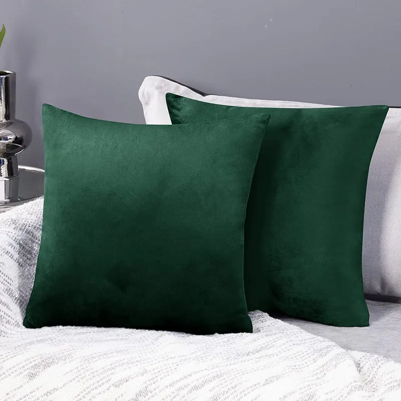 Deconovo Samt Kissenbezüge Sofa Zierkissenbezug, 2er Set