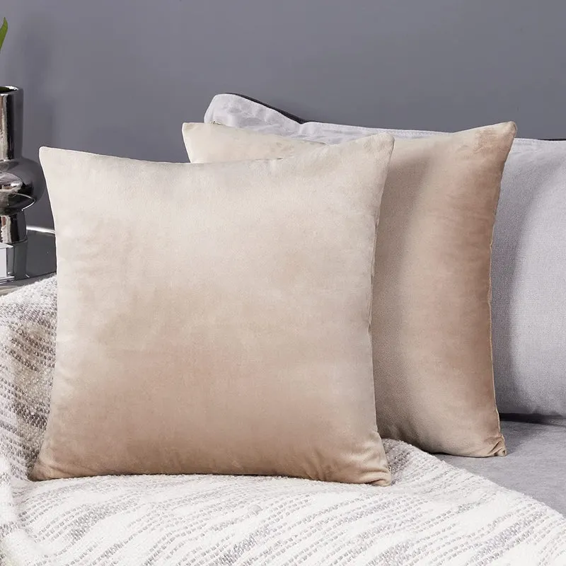 Deconovo Samt Kissenbezüge Sofa Zierkissenbezug, 2er Set