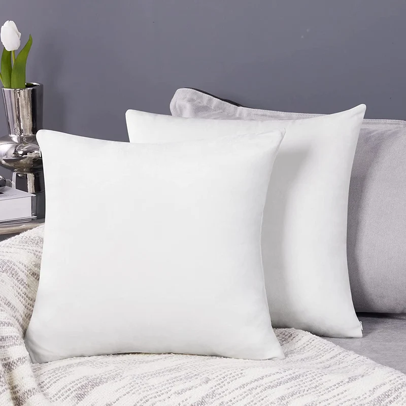 Deconovo Samt Kissenbezüge Sofa Zierkissenbezug, 2er Set