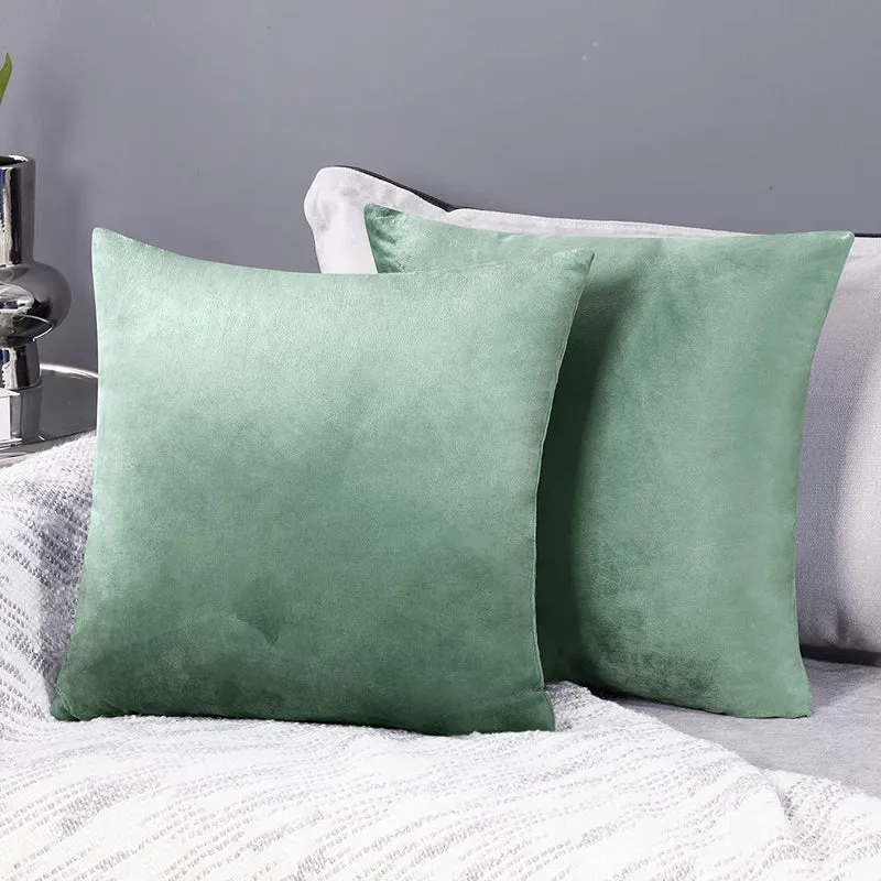 Deconovo Samt Kissenbezüge Sofa Zierkissenbezug, 2er Set