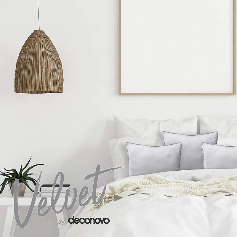 Deconovo Zierkissenhülle Samt Sofakissenbezug Modern Kissenüberzug Wohnzimmer, 2er Set