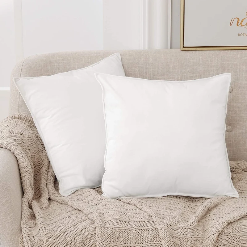 Deconovo Zierkissenhülle Samt Sofakissenbezug Modern Kissenüberzug Wohnzimmer, 2er Set