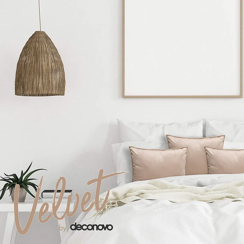 Deconovo Zierkissenhülle Samt Sofakissenbezug Modern Kissenüberzug Wohnzimmer, 2er Set