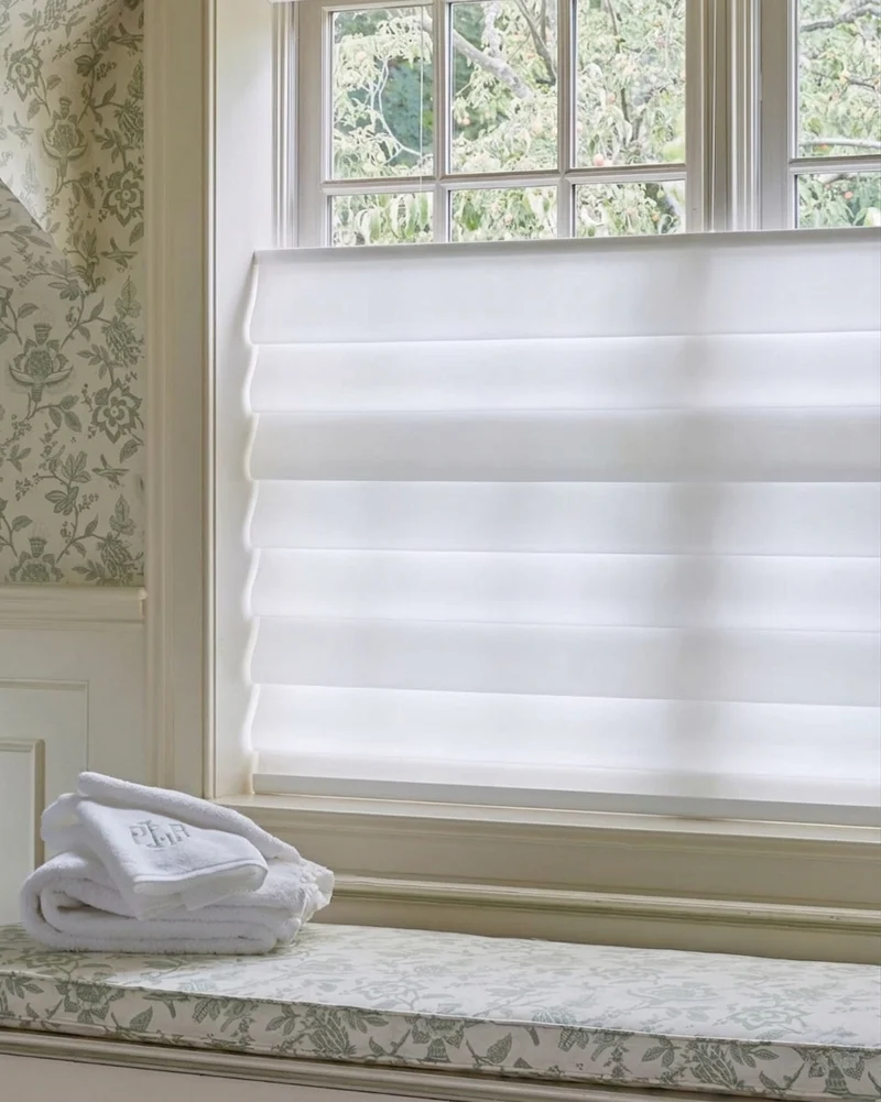 Custom Cordless Hobbled Top Down Bottom Up Roman Shades