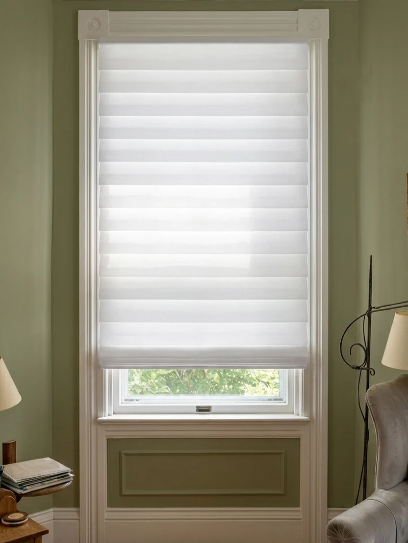 Custom Cordless Hobbled Top Down Bottom Up Roman Shades