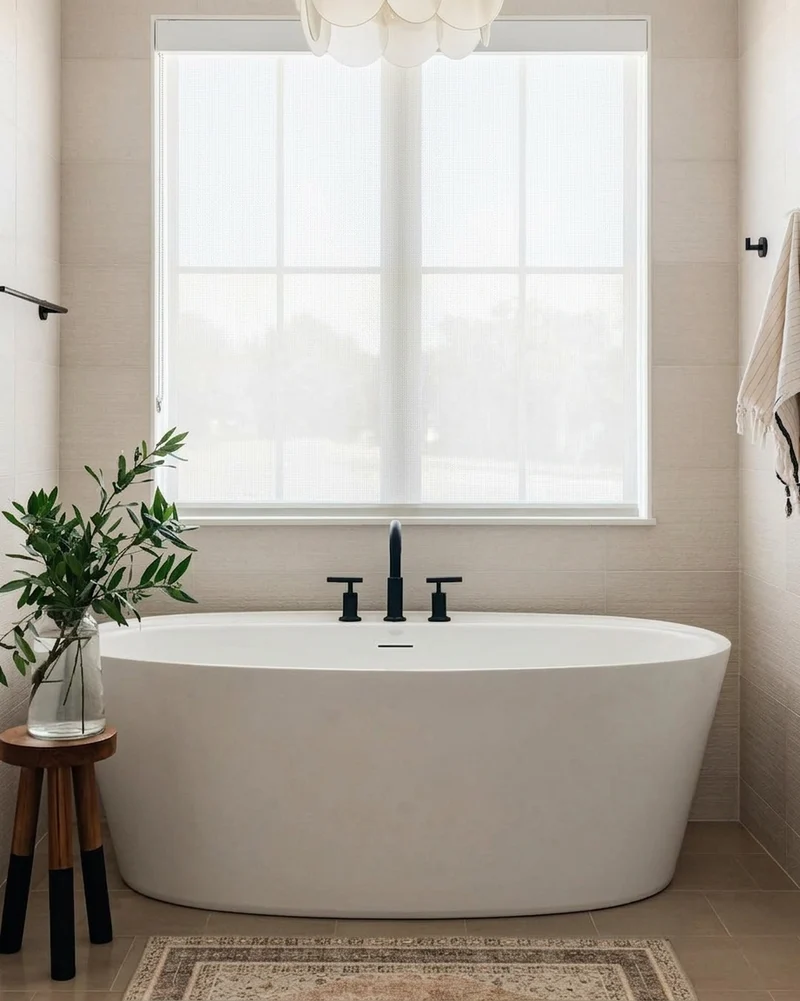 No Drill Blinds Solar Shades: Cordless, UV Protection, Waterproof & Stain-Resistant