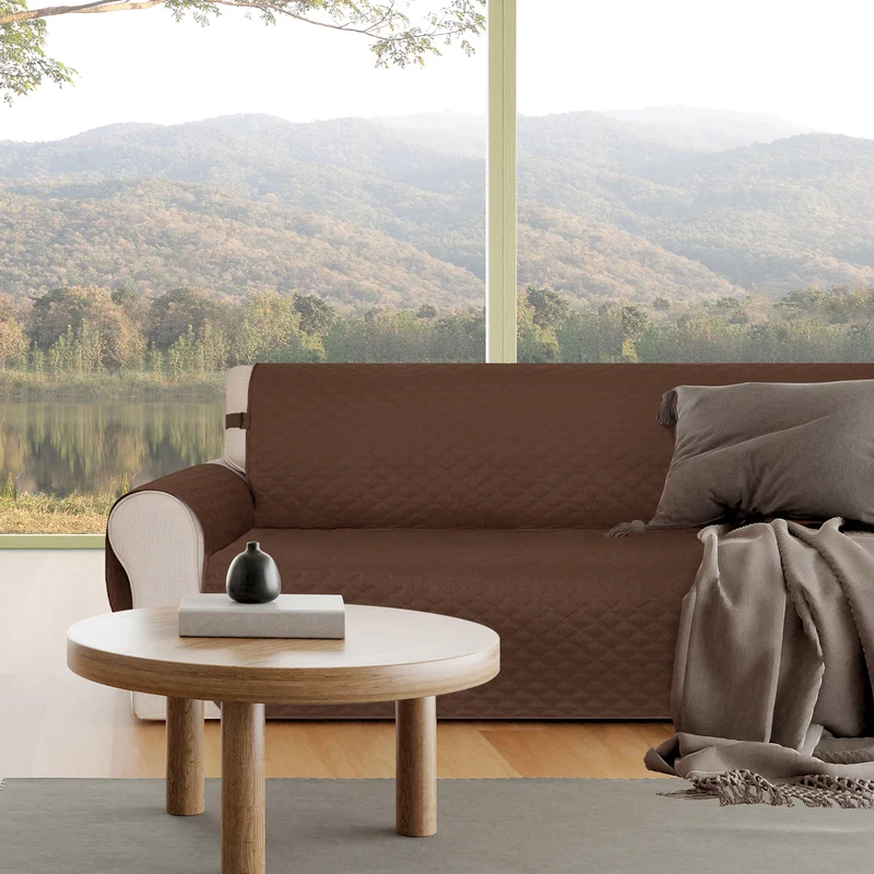 Deconovo Handgemacht Sofabezug für Wohnzimmer Sofaüberwurf