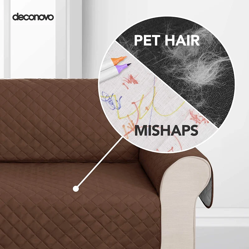 Deconovo Handgemacht Sofabezug für Wohnzimmer Sofaüberwurf