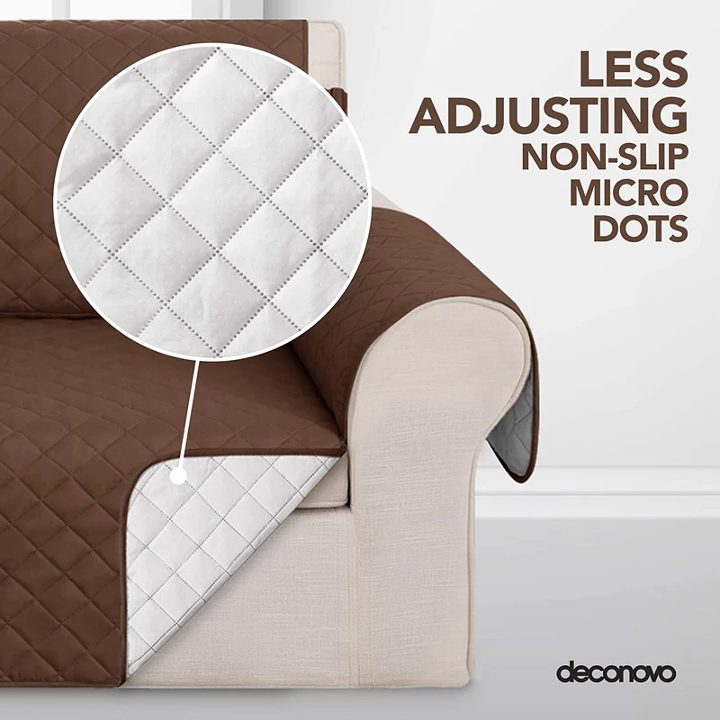 Deconovo Handgemacht Sofabezug für Wohnzimmer Sofaüberwurf