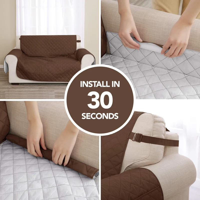 Deconovo Handgemacht Sofabezug für Wohnzimmer Sofaüberwurf