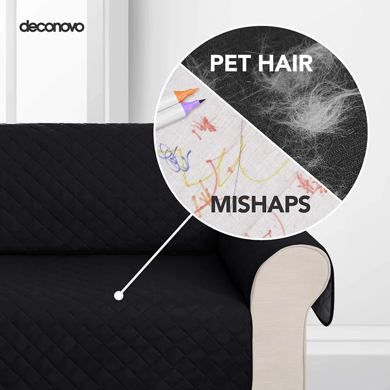 Deconovo Handgemacht Sofabezug für Wohnzimmer Sofaüberwurf