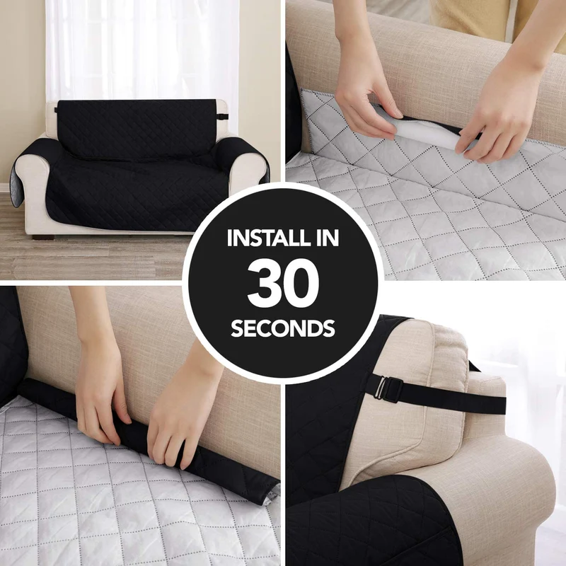 Deconovo Handgemacht Sofabezug für Wohnzimmer Sofaüberwurf