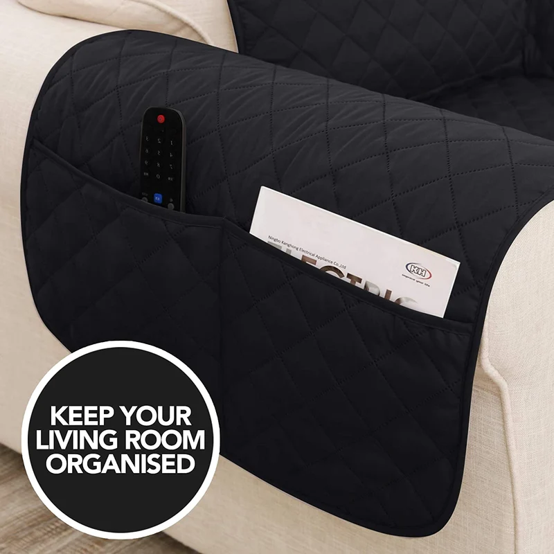 Deconovo Handgemacht Sofabezug für Wohnzimmer Sofaüberwurf