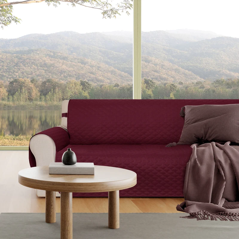 Deconovo Handgemacht Sofabezug für Wohnzimmer Sofaüberwurf