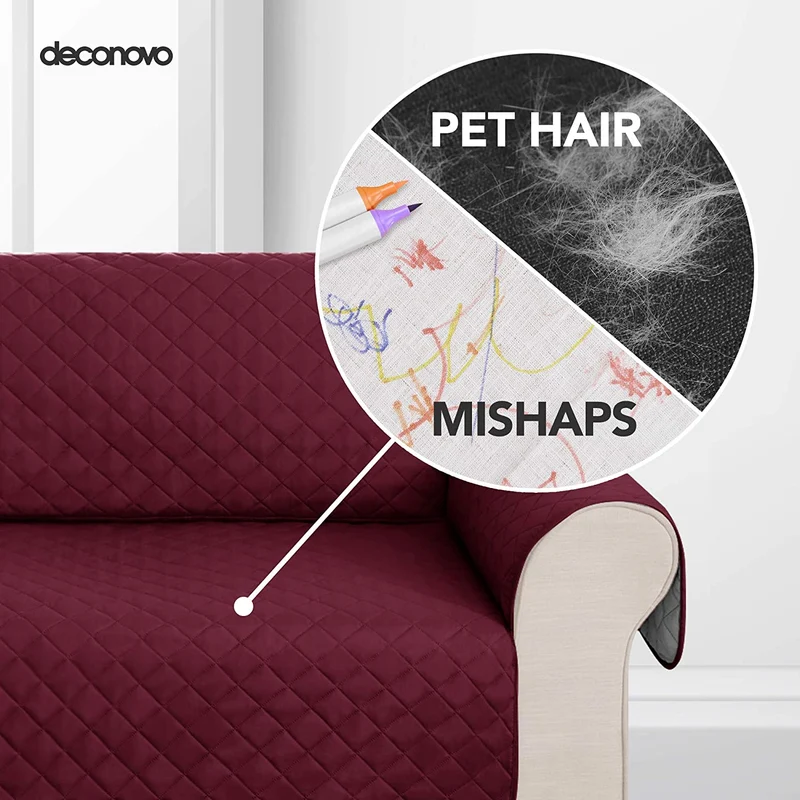 Deconovo Handgemacht Sofabezug für Wohnzimmer Sofaüberwurf