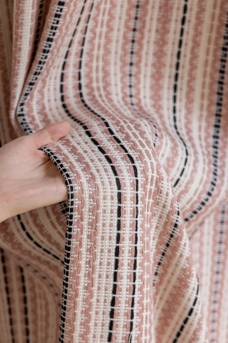Striped Curtains - Fair Isle Jacquard Blackout Drapery for Playroom