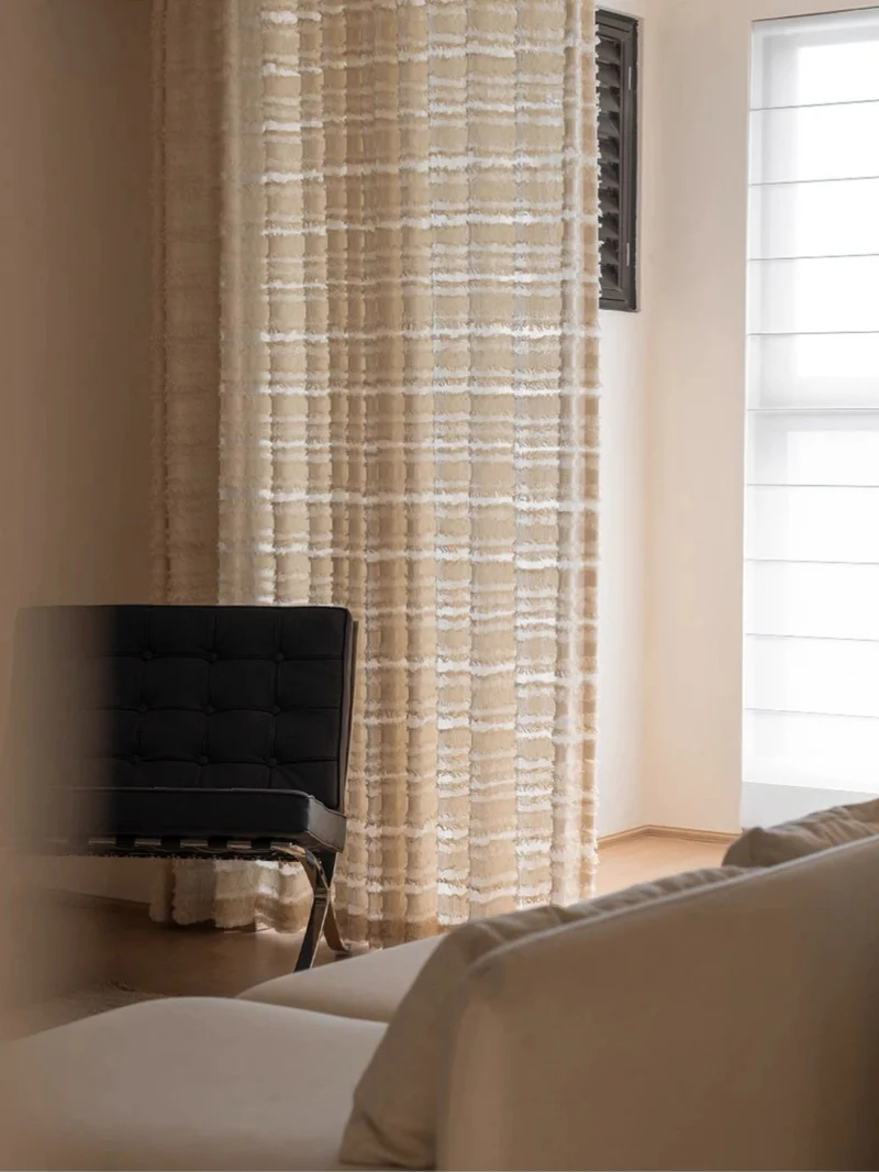 Mousse Cake Light Filtering Sheer Curtains