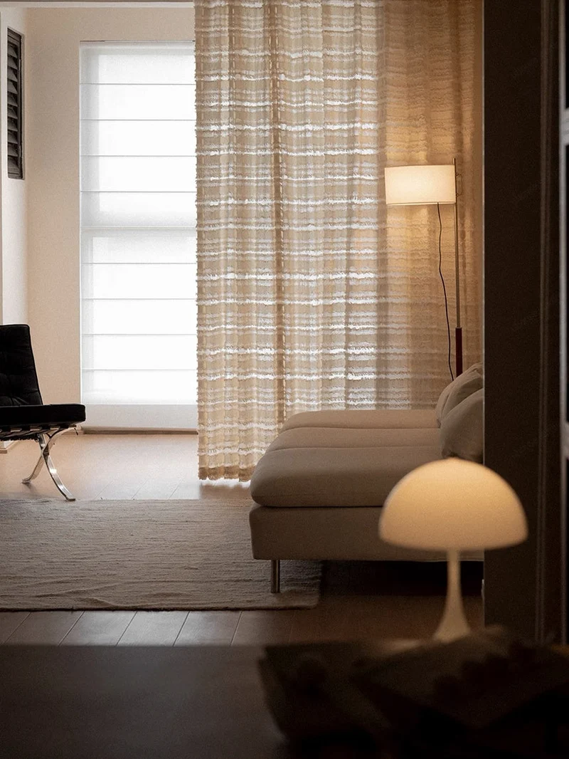 Mousse Cake Light Filtering Sheer Curtains