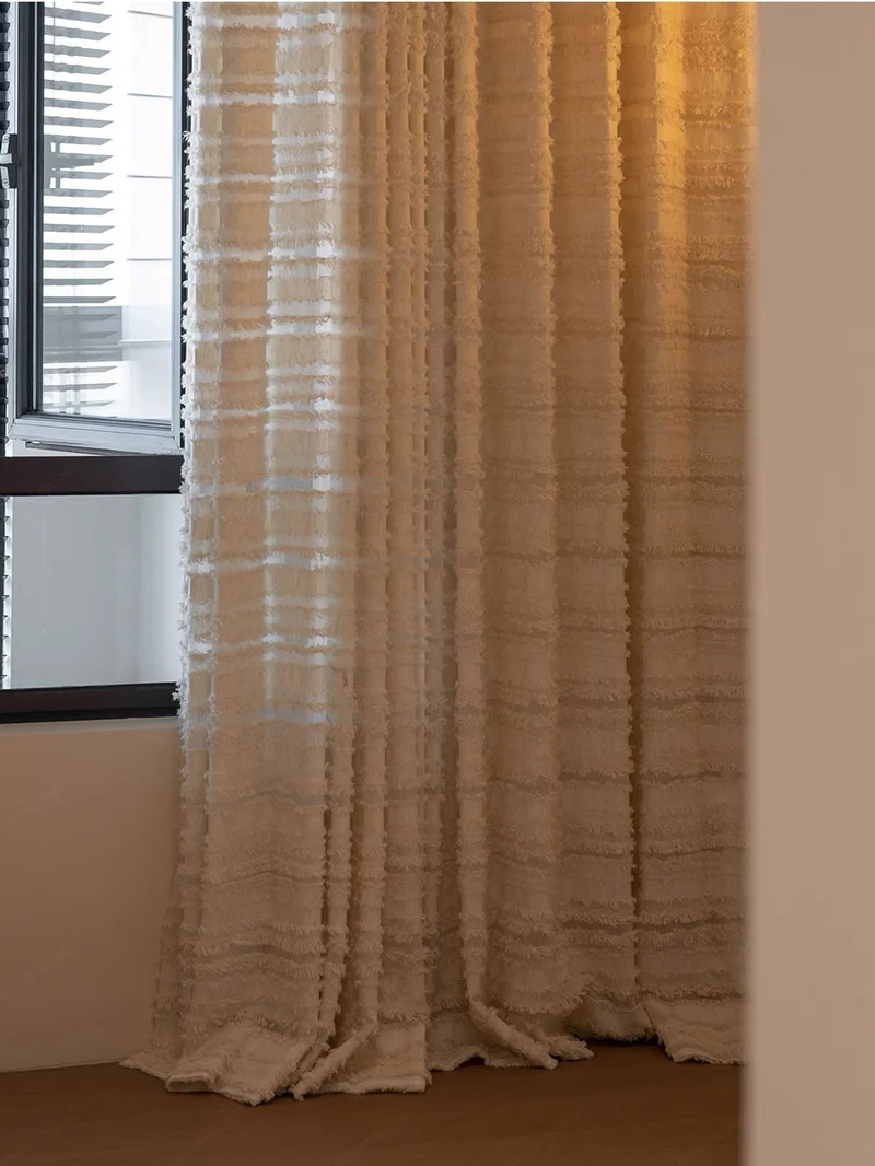 Mousse Cake Light Filtering Sheer Curtains