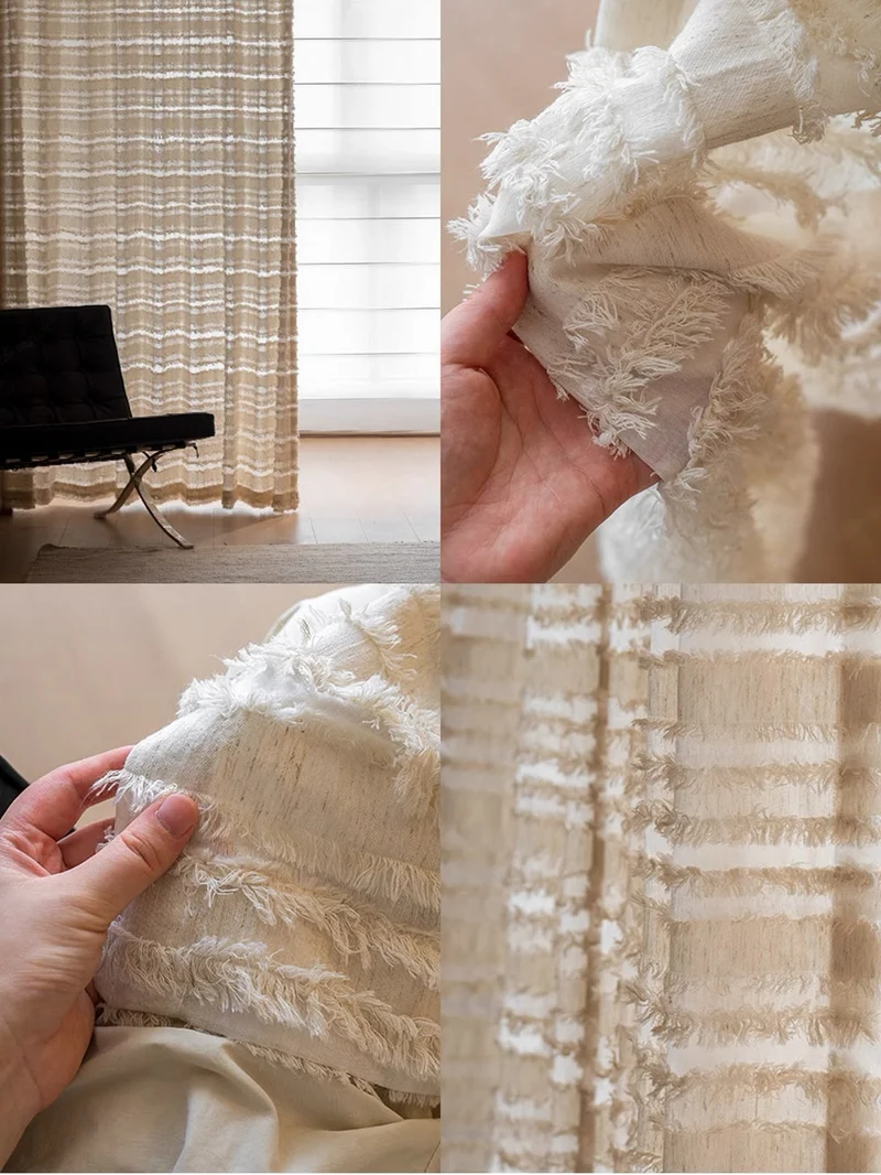 Mousse Cake Light Filtering Sheer Curtains