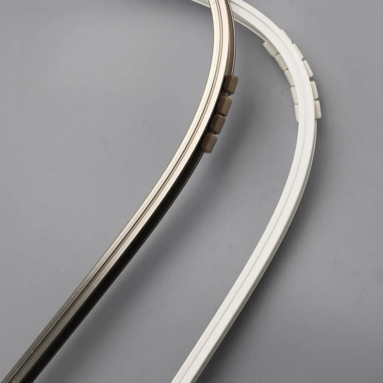 Flexible Curved Curtain Track for Bay Windows — Bend to Any Angle, Ultra-Thin Aluminum
