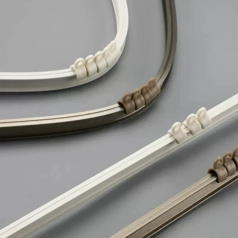 Flexible Curved Curtain Track for Bay Windows — Bend to Any Angle, Ultra-Thin Aluminum