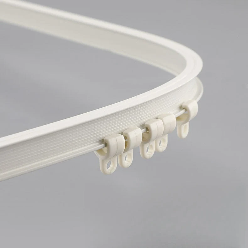 Flexible Curved Curtain Track for Bay Windows — Bend to Any Angle, Ultra-Thin Aluminum