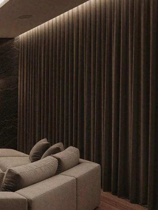 Luxurious High Matte Velvet Curtains, Home Theater Curtains