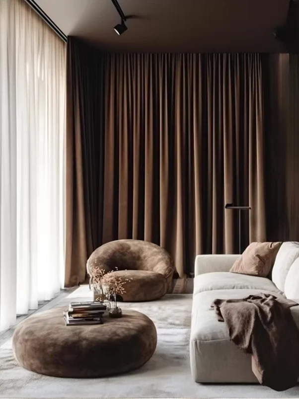 Luxurious High Matte Velvet Curtains, Home Theater Curtains