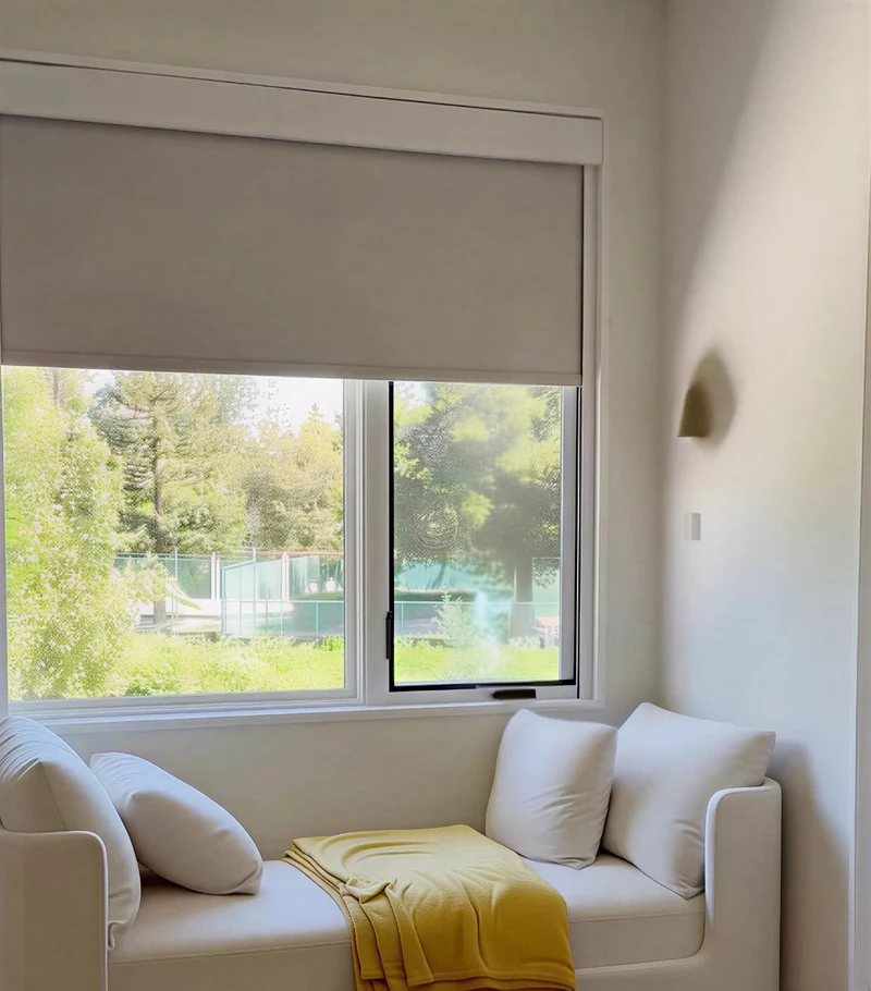 No Drill Roller Blinds: Extra-Wide, Cordless & Secure for Large Window