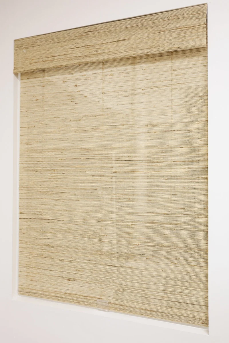 Natural Ramie Roll Up Bamboo Shades Woven Wood Blinds - Beige