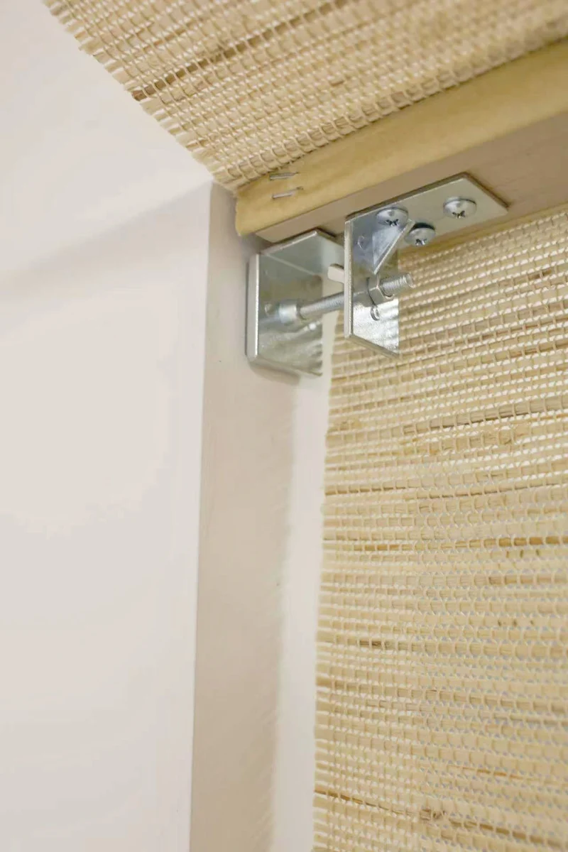 Natural Ramie Roll Up Bamboo Shades Woven Wood Blinds - Beige