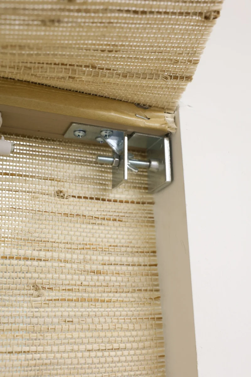 Natural Ramie Roll Up Bamboo Shades Woven Wood Blinds - Beige