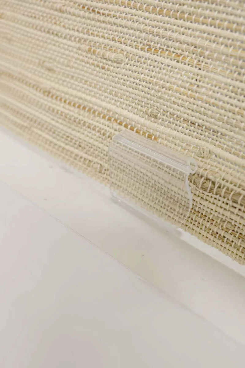 Natural Ramie Roll Up Bamboo Shades Woven Wood Blinds - Beige