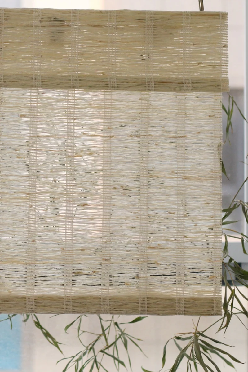 Natural Woven Shades - Mildew-resistant Ramie Bamboo Shades - Almond