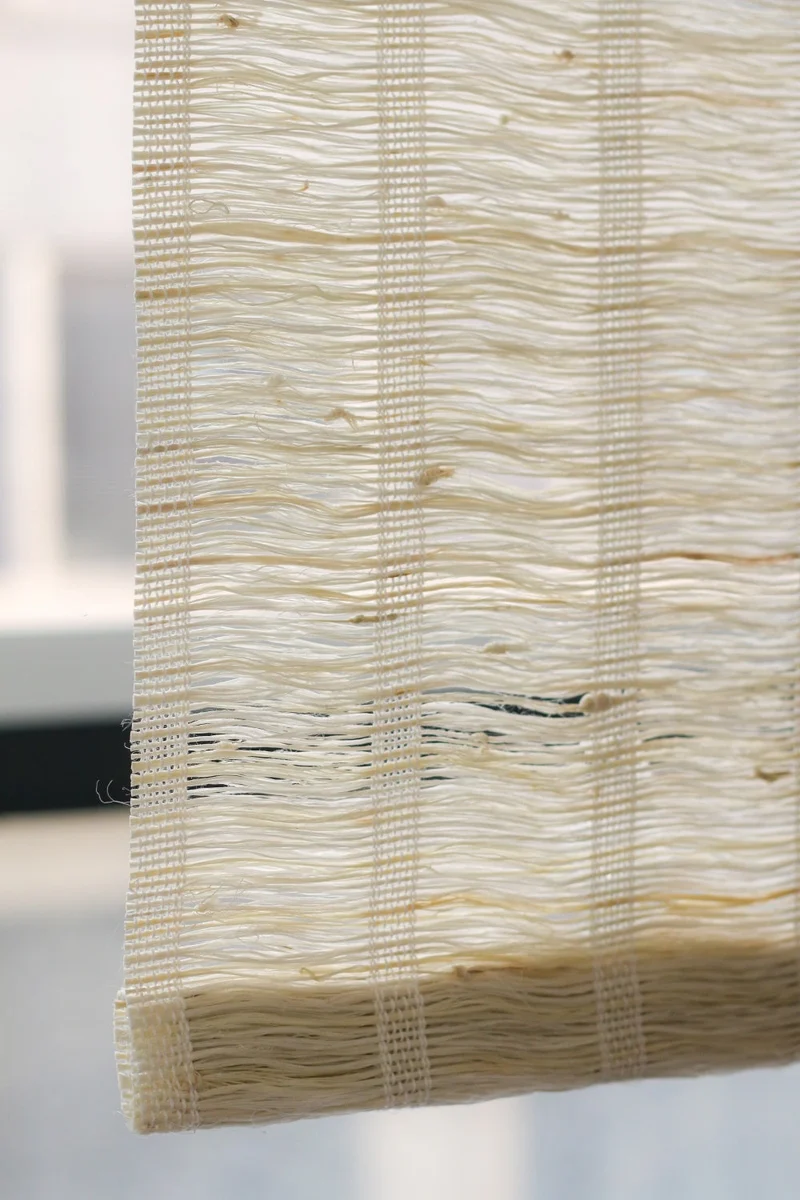 Natural Woven Shades - Mildew-resistant Ramie Bamboo Shades - Almond