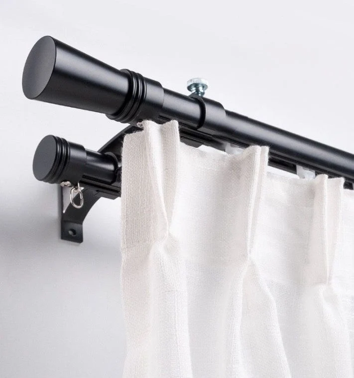 Extra-Long Curtain Rod - Custom Aluminum Sliding Rods for Large Windows, Pleat & Ripple Fold Header Supported