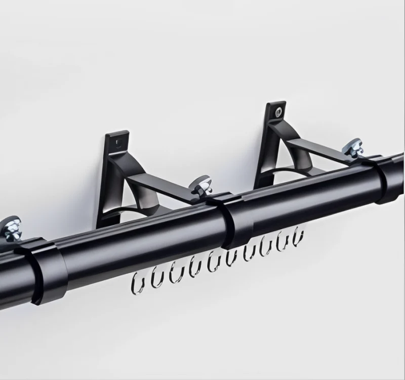 Extra-Long Curtain Rod - Custom Aluminum Sliding Rods for Large Windows, Pleat & Ripple Fold Header Supported