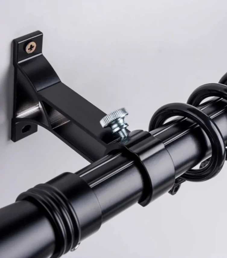 Extra-Long Curtain Rod - Custom Aluminum Sliding Rods for Large Windows, Pleat & Ripple Fold Header Supported